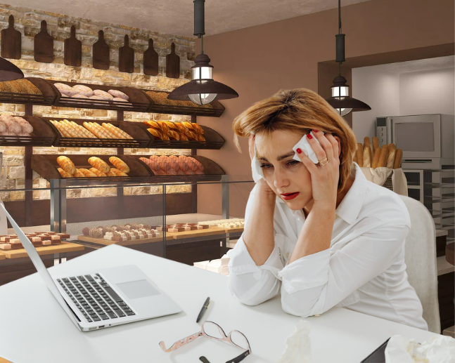 Vrouw Bakkerij Overgang Stress